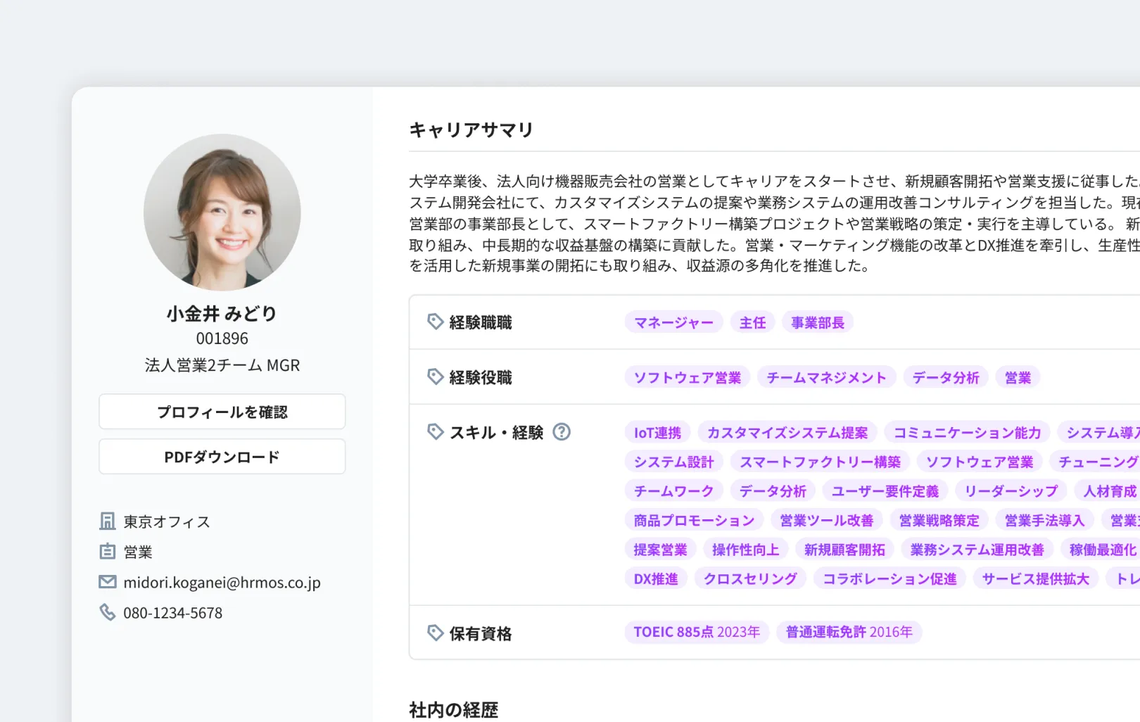 社員情報の見える化2